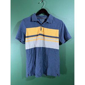 Banana Republic - Men's Yellow/Light Blue Stripped Polo Shirt - Size M
